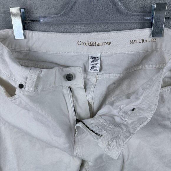 Croft & Barrow Wide Leg Jeans Womens Size 12 Average Natural Fit Stretch White - Picture 5 of 12